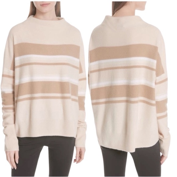 Vince cashmere ombré stripe sweater size large - Picture 1 of 5